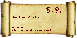 Bartos Viktor névjegykártya
