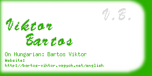 viktor bartos business card